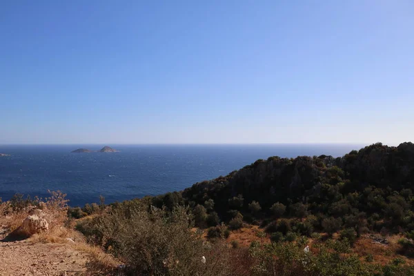 Montanhas Mar Mediterrâneo Praia Kaputas Turquia — Fotografia de Stock