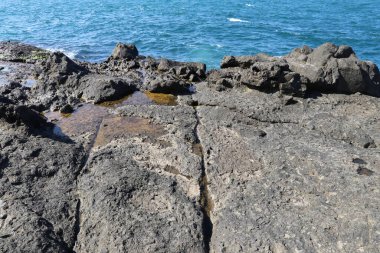 Türkiye 'deki Boğaz kıyısındaki antik Rumeli Feneri kalesi.