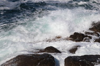 Türkiye 'deki Boğaz kıyısındaki antik Rumeli Feneri kalesi.