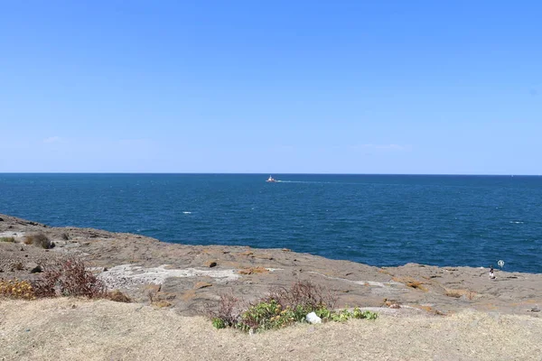 Antiga Fortaleza Rumeli Feneri Nas Margens Bósforo Turquia — Fotografia de Stock