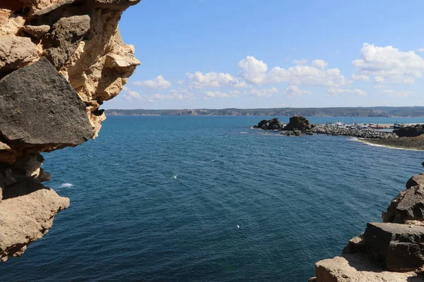 Antiga Fortaleza Rumeli Feneri Nas Margens Bósforo Turquia — Fotografia de Stock