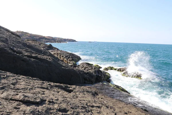 Den Antika Fästningen Rumeli Feneri Stranden Bosporen Turkiet — Stockfoto