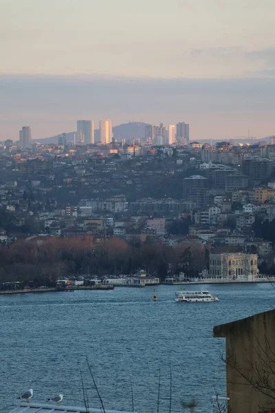 Istanbuler Brücken Bei Sonnenuntergang Und Der Nacht — Stockfoto