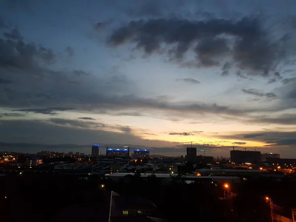 Des Nuages Incroyablement Beaux Coucher Soleil Nuages Différentes Régions Monde — Photo