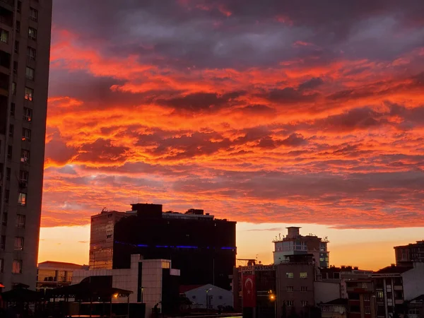 Hihetetlenül Szép Felhők Nap Naplementekor Világ Különböző Régióiból Származó Felhők — Stock Fotó
