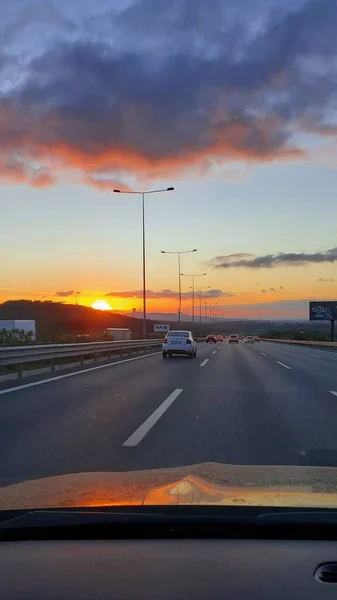 Des Nuages Incroyablement Beaux Coucher Soleil Nuages Différentes Régions Monde — Photo