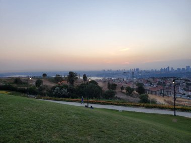 Günbatımında İstanbul 'un panoramaları.
