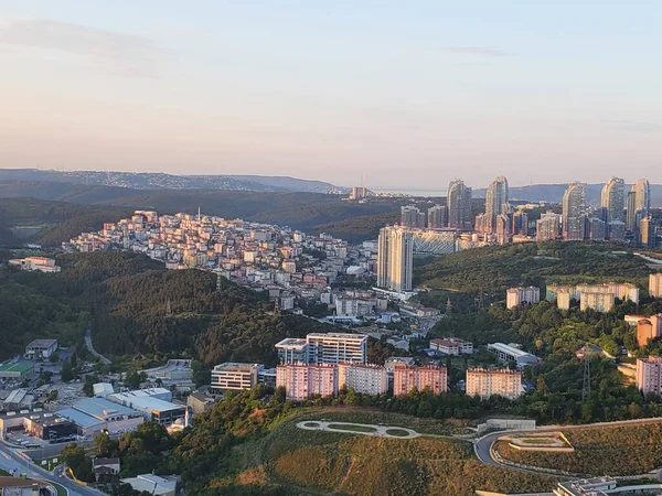 Isztambul Panorámái Naplementekor — Stock Fotó