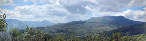 City Panoramas World Panoramas Mountains Foothills — Stock Photo, Image