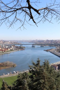 İstanbul Kafe 'si Pierre Loti' nin tarihi yeri. Altın Boynuz 'un muhteşem manzarası.