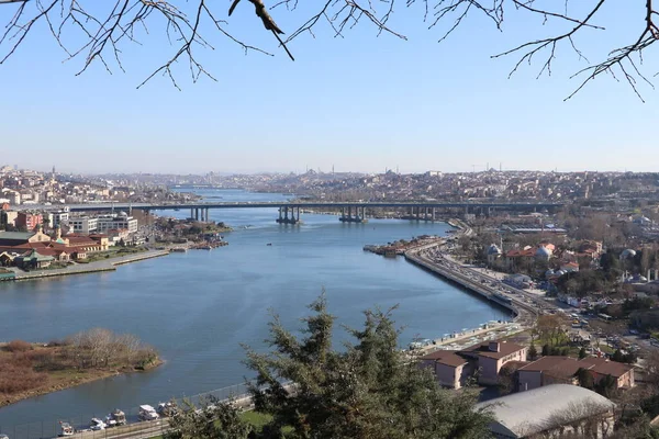 Lieu Historique Istanbul Café Pierre Loti Superbe Panorama Corne — Photo