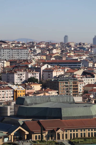 Historyczne Miejsce Kawiarni Istanbul Pierre Loti Wspaniała Panorama Złotego Rogu — Zdjęcie stockowe