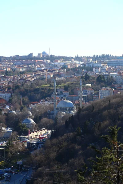 Lugar Histórico Del Café Estambul Pierre Loti Magnífico Panorama Del — Foto de Stock