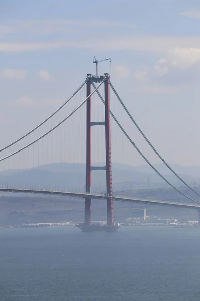 Türkiye Çanakkale 1915 Adlı Yeni Köprü — Stok fotoğraf