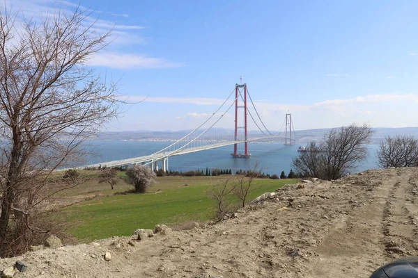 Die Neueste Brücke Canakkale 1915 Über Die Dardanellen Der Türkei — Stockfoto