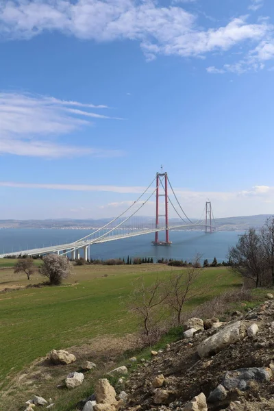 Puente Más Nuevo Canakkale 1915 Través Los Dardanelos Turquía — Foto de Stock