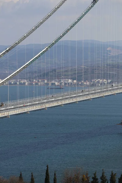 Nejnovější Most Canakkale 1915 Přes Dardanely Turecku — Stock fotografie