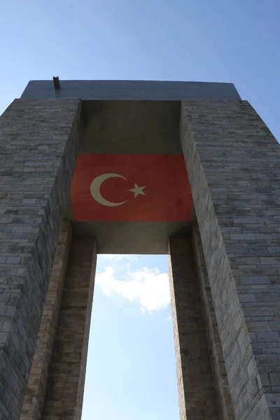 Memorial Turkish Soldiers Who Defended Fought Independence Turkey First World — Stock Photo, Image