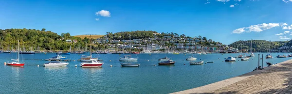 Ships Moored Dartmouth Harbour Looking Kingswear Devon England United Kingdom — Stock Photo, Image