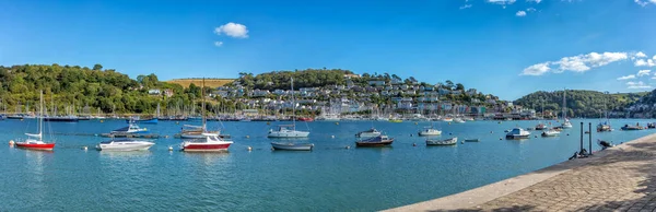 Fartyg Förtöjda Dartmouth Hamn Mot Kingswear Devon England Storbritannien — Stockfoto