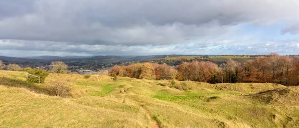 Vista Autunnale Selsley Common Verso Stroud Cotswolds Gloucestershire Inghilterra Regno — Foto Stock
