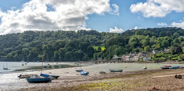 The vilage of Dittisham on the River Dart at very low tide, South Devon, South Hams, ENgland, United Kingdom