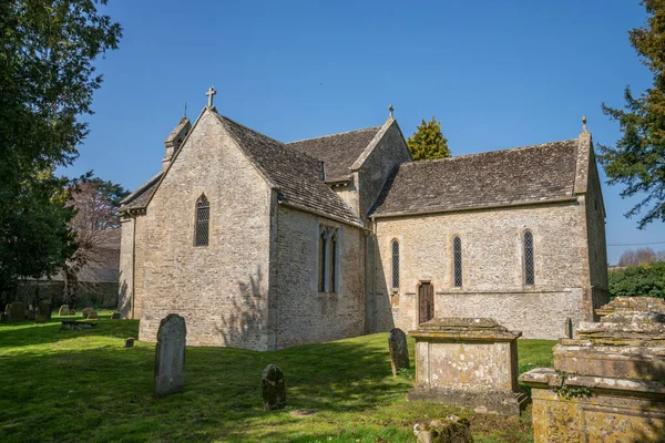Peter 12Th Century Saxon Church Village Southrop Cotswolds England United — Stock Photo, Image