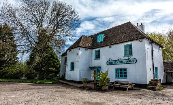 Holford Arms 16Th Century Public House Border Gloucestershire Wiltshire England — Stock Photo, Image