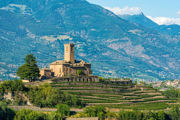 Majest Sarre Castle Castello Reale Sarre Aosta Valley Northern Italy — Stock Photo, Image