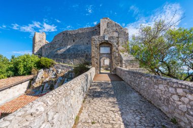 Roma, Lazio, İtalya yakınlarındaki Castel San Pietro Romano 'da manzara.