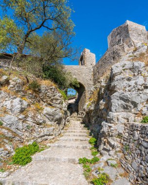 Roma, Lazio, İtalya yakınlarındaki Castel San Pietro Romano 'da manzara.