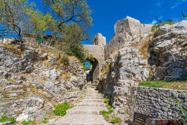 Roma, Lazio, İtalya yakınlarındaki Castel San Pietro Romano 'da manzara.