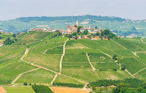 Piękna Wioska Castiglione Falletto Jej Winnice Regionie Langhe Piemoncie Włochy — Zdjęcie stockowe