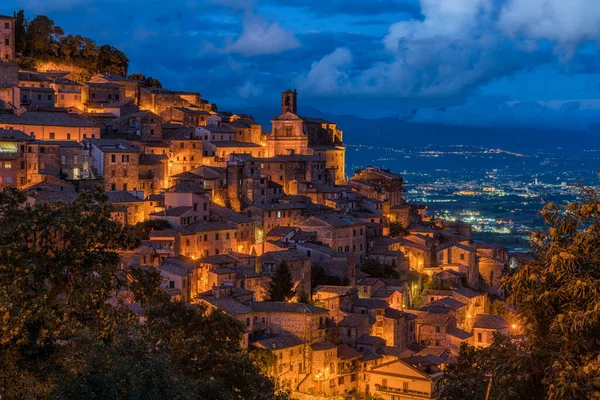 Мбаппе Закате Красивый Городок Провинции Фелиноне Лацио Италия — стоковое фото