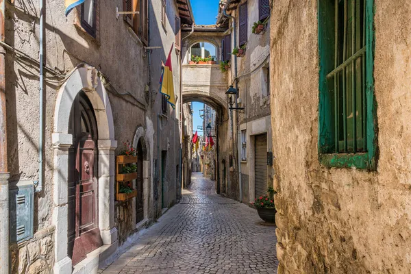 Vista Panorâmica Carpineto Romano Bela Cidadezinha Província Roma Lazio Itália — Fotografia de Stock