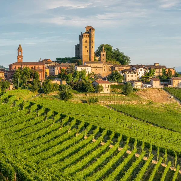 Beautiful Village Serralunga Alba Its Vineyards Langhe Region Piedmont Italy — Stock Photo, Image