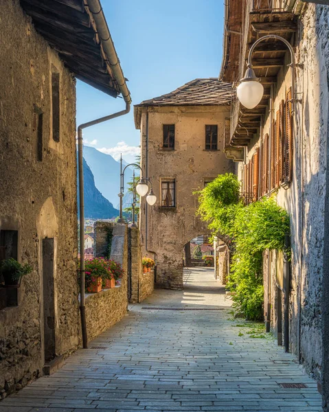 Scenographic Fort Bard Aosta Valley Northern Italy Sunny Summer Day — Stock Photo, Image