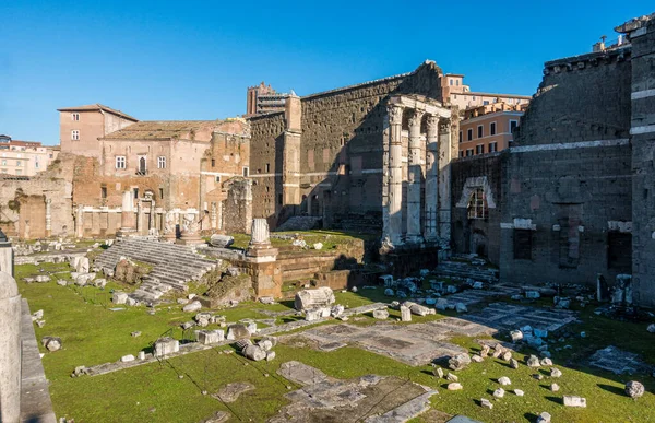 Trajans Marknad Och Augustus Forum Rom Solig Morgon Italien — Stockfoto