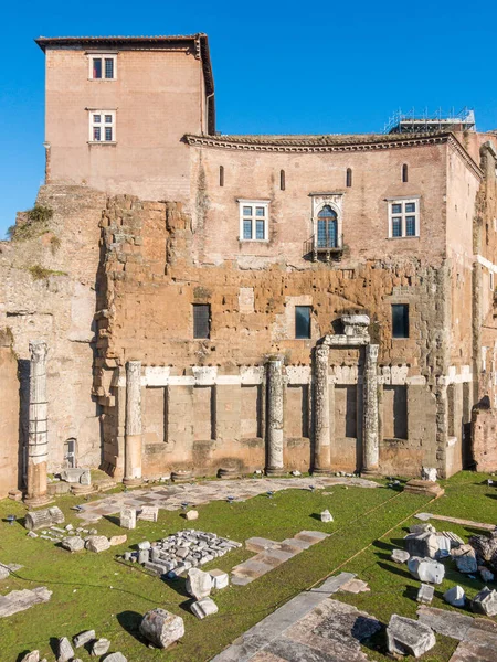 Mercado Trajano Fórum Augusto Roma Uma Manhã Ensolarada Itália — Fotografia de Stock