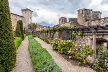 Güzel Castello del Buonconsiglio, Trento, Trentino Alto Adige, Kuzey İtalya.