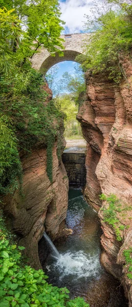 Scenographic Orrido Ponte Alto Beautiful Canyon Trento Trentino Alto Adige — Stock Photo, Image