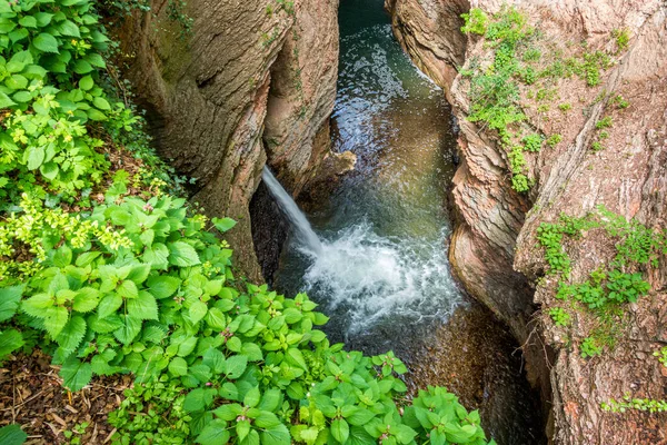 Scenographic Orrido Ponte Alto Beautiful Canyon Trento Trentino Alto Adige — Stock Photo, Image