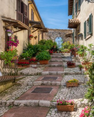 Güzel Veroli köyü, Frosinone, Lazio, orta İtalya.