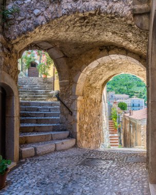 The beautiful village of San Donato Val di Comino, in the Province of Frosinone, Lazio, central Italy.