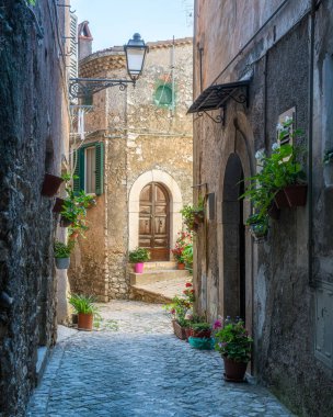 The beautiful village of Bassiano, in the Province of Latina, Lazio, central Italy.