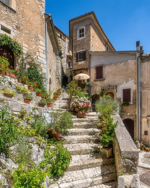 Beautiful Village San Donato Val Comino Province Frosinone Lazio Central — стоковое фото