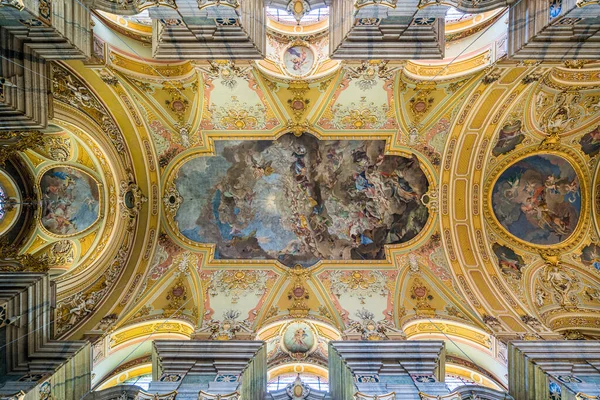 Maravilhoso Interior Duomo Bressanone Província Bolzano Trentino Alto Adige Itália — Fotografia de Stock