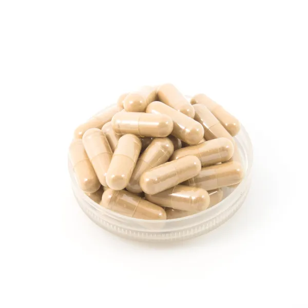 Natuurlijke organische kruid vitamine capsule — Stockfoto