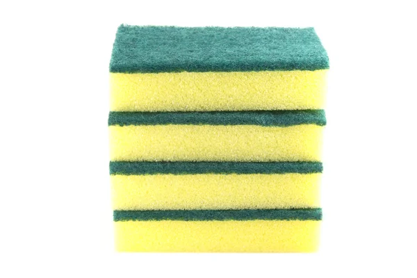 Cleaners, detergents, household cleaning sponge for cleaning — Stock Photo, Image