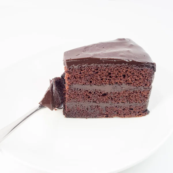 Bolo de chocolate escuro — Fotografia de Stock